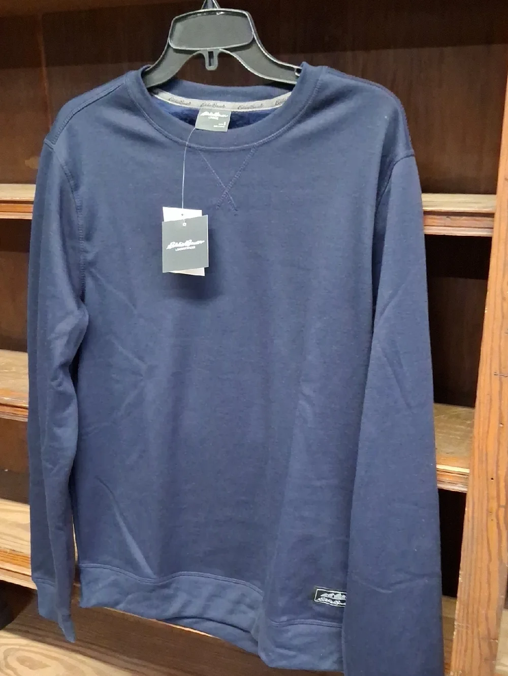 NWT Men's Eddie Bauer Navy Crew Neck Lounge Sweater - Classic Casual - Picture 5 of 5